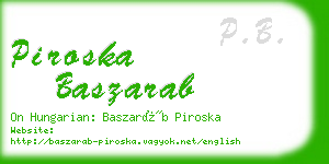 piroska baszarab business card